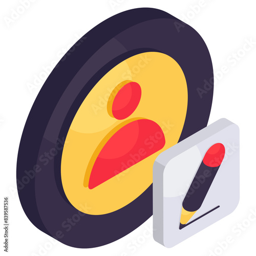 Modern design icon of edit profile 