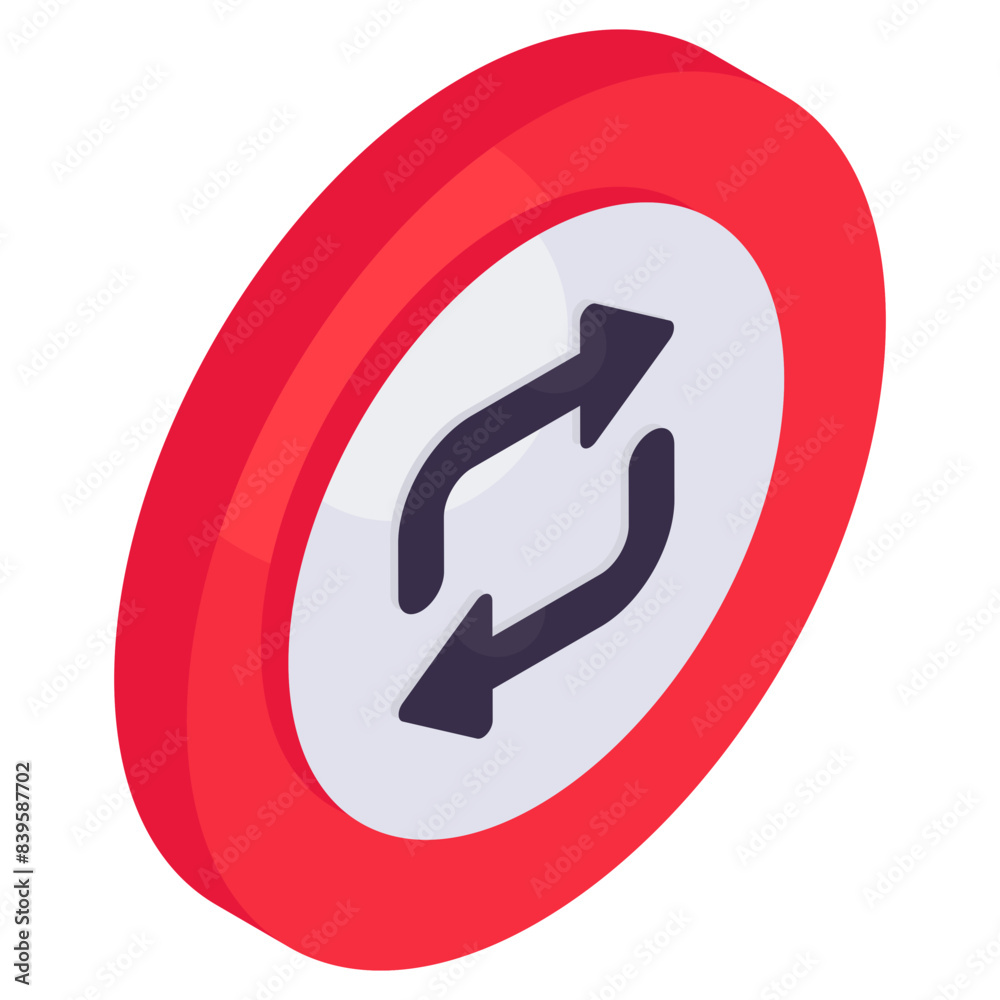 Modern design icon of sync arrows Modern design icon of sync arrows
