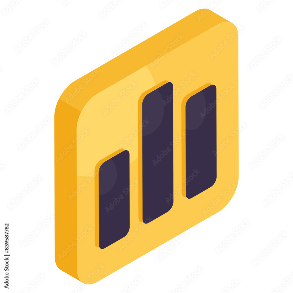 Editable design icon of signal bars Editable design icon of signal bars