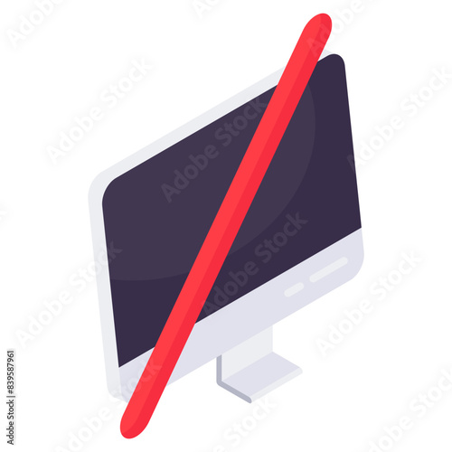 Trendy design icon of no lcd