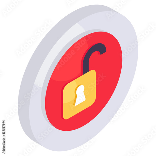 Premium download icon of unlock 