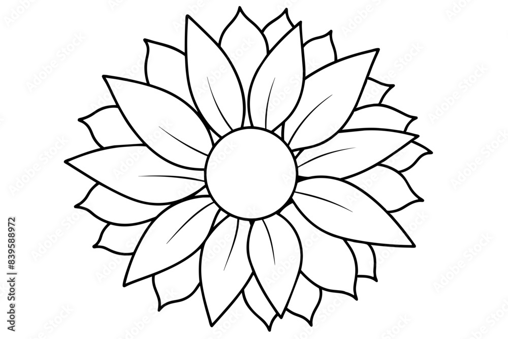flower line art silhouette vector illustration flower line art silhouette vector illustration