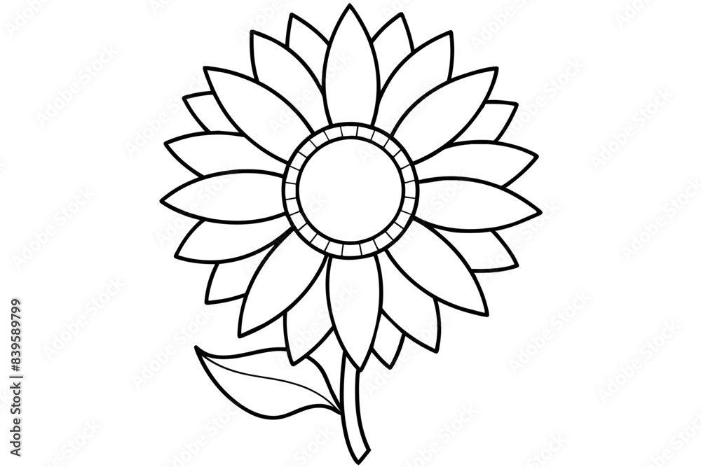 flower line art silhouette vector illustration flower line art silhouette vector illustration