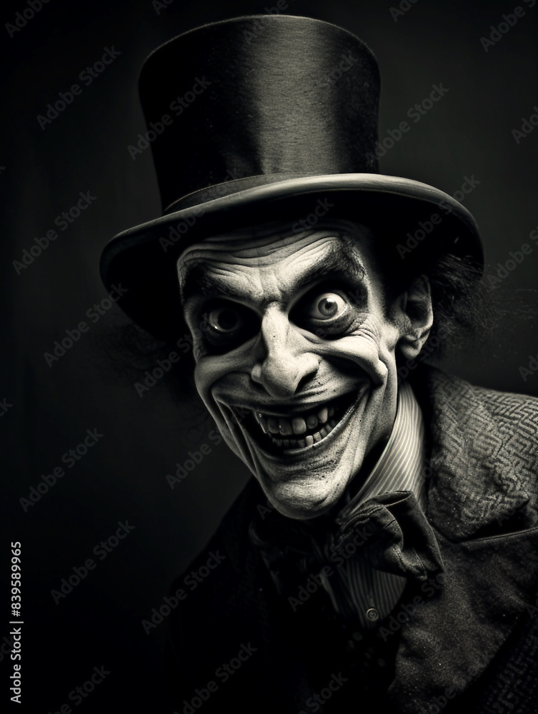 portrait of an evil man in a hat portrait of an evil man in a hat