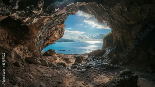 Photo of the cave taken from the inside.