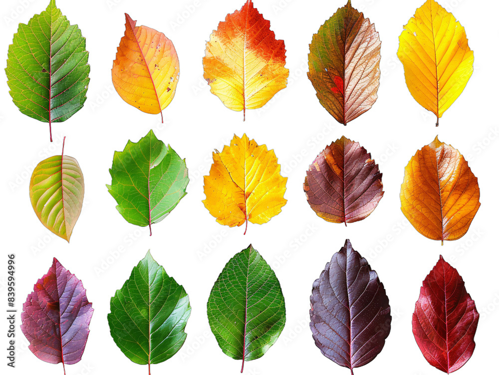 Obraz premium Close-up various leaf colors