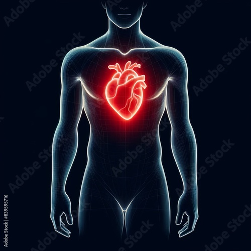 Heart of the human body medical illustration