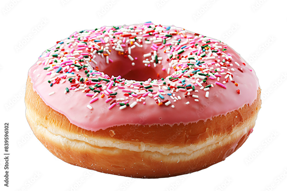 Pink donut with sprinkles