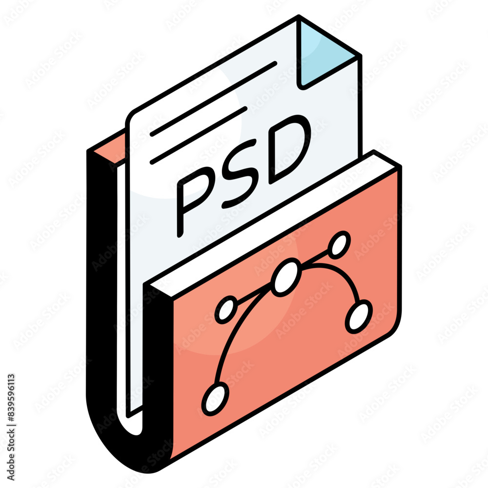 Trendy design icon of psd file 