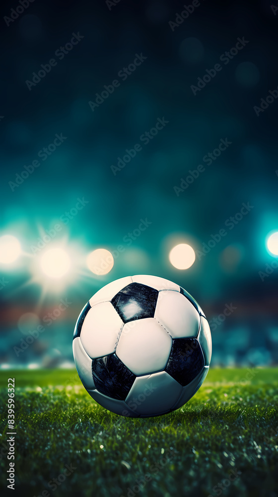 Fototapeta premium Football on green grass