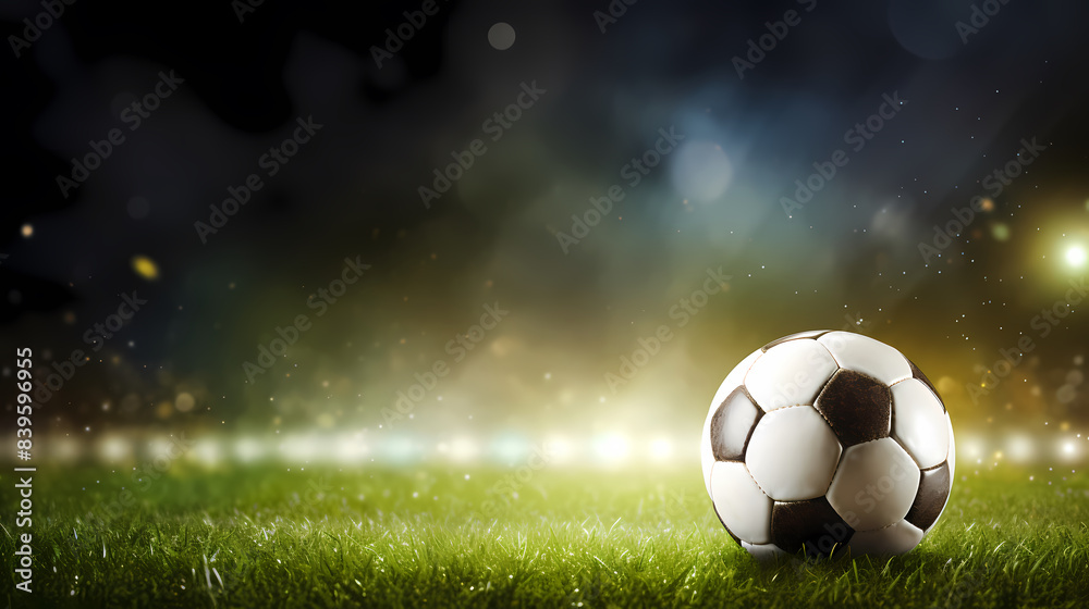 Fototapeta premium Football on green grass