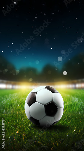 Football on green grass