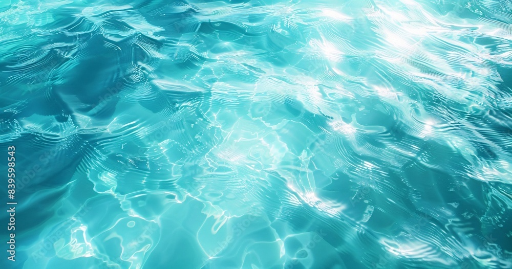 Obraz premium Turquoise Blue Ocean Water Surface with Light Reflections