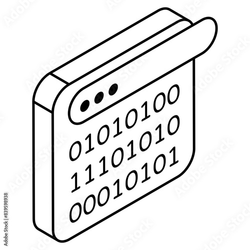 An icon design of binary code 