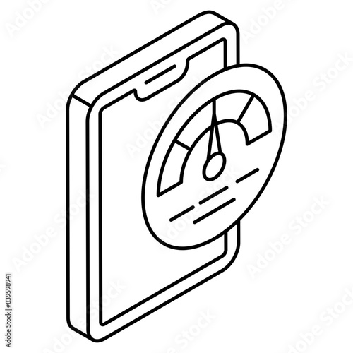 Modern design icon of mobile speed optimization 