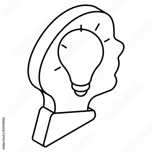 An icon design of creative mind