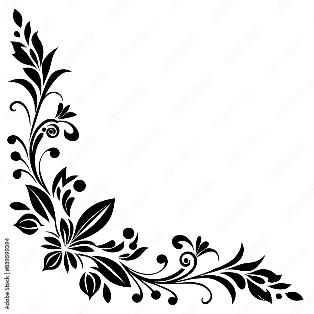 Decorative corners and dividers vector silhouette illustration Decorative corners and dividers vector silhouette illustration