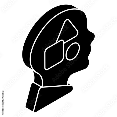 Modern design icon of artist 