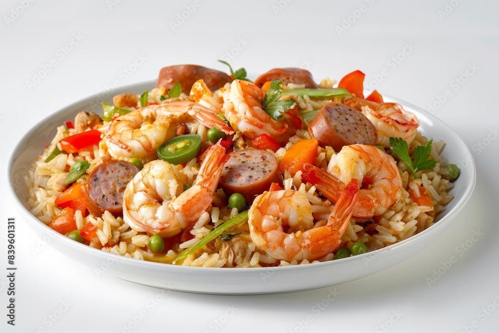 Flavorful Cajun Jambalaya with Chicken, Sausage, and Creole Seasoning