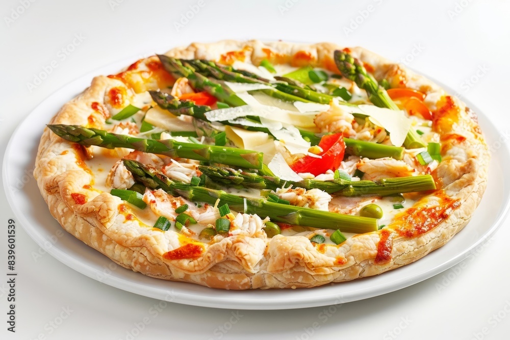 Creamy Cajun Crab and Asparagus Pie with Shaved Parmesan Creamy Cajun Crab and Asparagus Pie with Shaved Parmesan