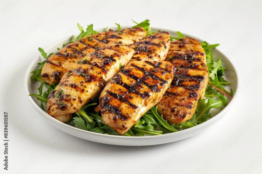 Cajun Grilled Chicken with Mrs. Dash® Extra Spicy Seasoning Blend and Arugula Bed