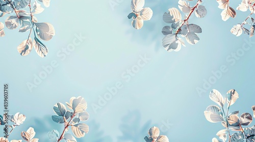 Moonshadow Poplar, border, pastel color background Wallpaper, blank in the middle, minimalism, negative space photo