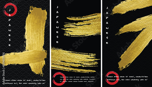 vector abstract backgroung, japanese pattern of nature luxury or premium products.logo design with trendy linear style.voucher, flyer, brochure.Menu book cover japan style vector illustration.