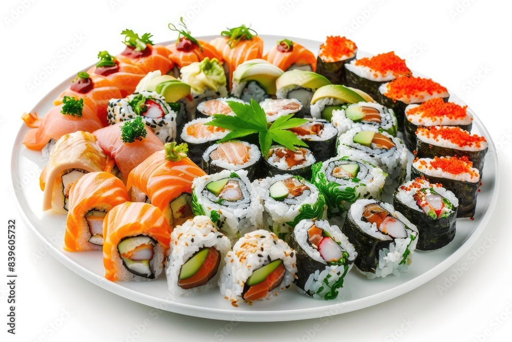 Sushi Roll A plate of sushi rolls Sushi Roll A plate of sushi rolls