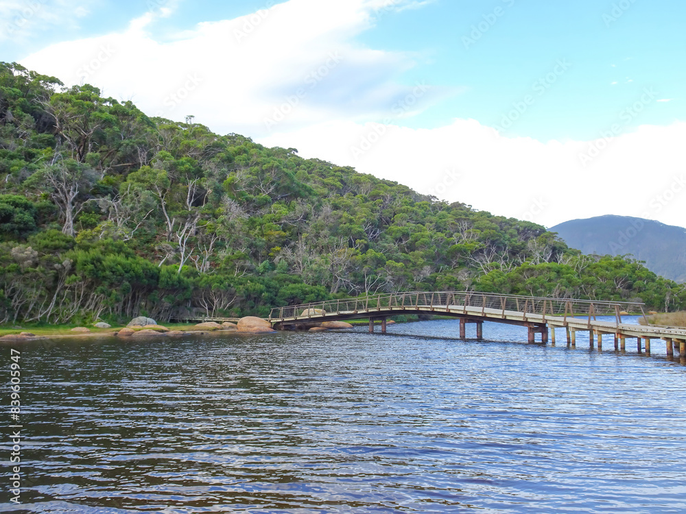 Footbridge at Tidal River, Wilsons promontory Footbridge at Tidal River, Wilsons promontory