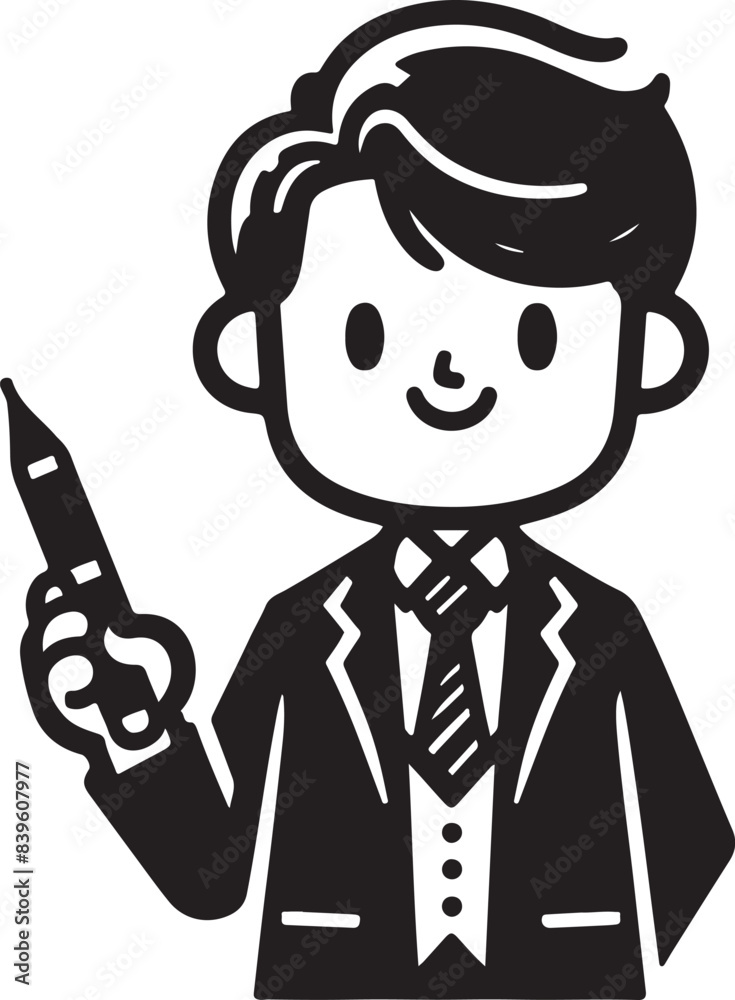 standing smile teacher man vector illastration standing smile teacher man vector illastration