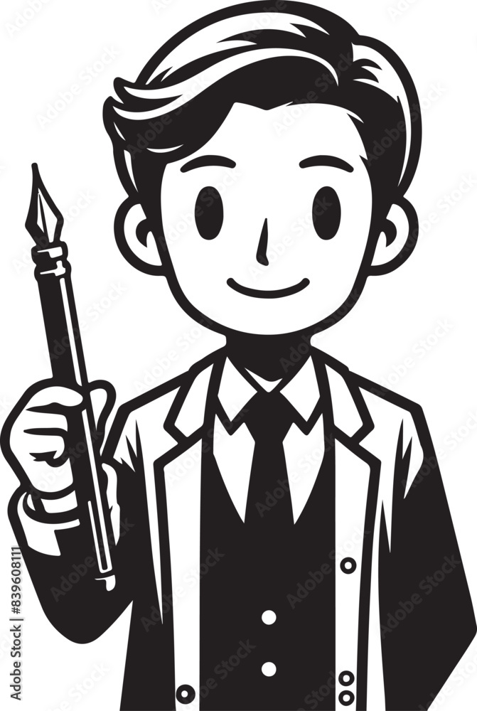standing smile teacher man vector illastration standing smile teacher man vector illastration