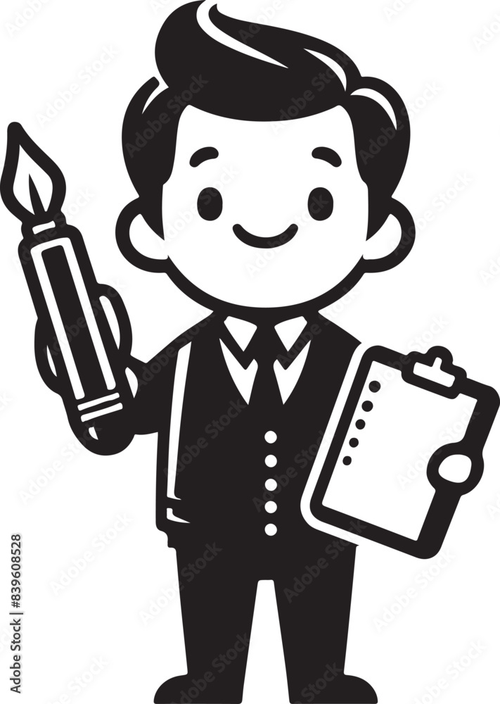 standing smile teacher man vector illastration standing smile teacher man vector illastration
