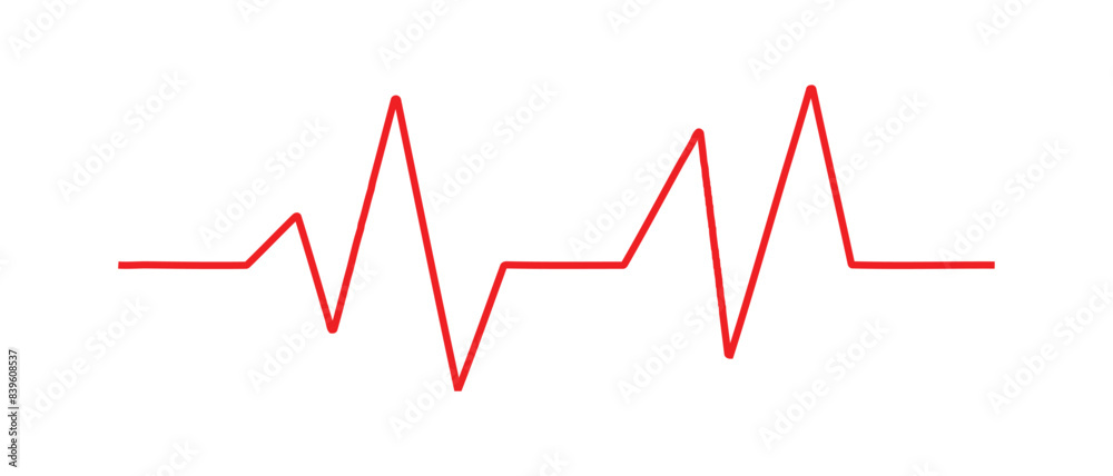 Heartbeat red line vector. Heart rate monitor line vector isolated on white background. Heart cardiogram line. Vector illustration. Heartbeat red line vector. Heart rate monitor line vector isolated on white background. Heart cardiogram line. Vector illustration.