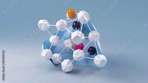 Asparagine, L-asparagine, Asn molecule. Asparagine (L-asparagine, Asn, N) amino acid molecule. Molecular model. 3D rendering photo