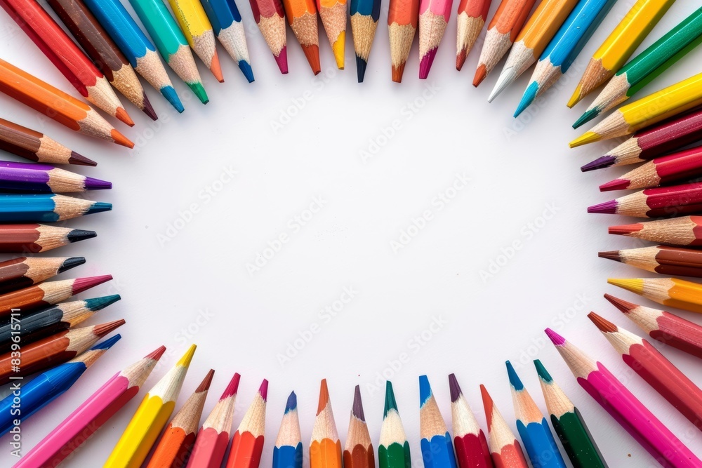 color pencils isolated on white background color pencils isolated on white background