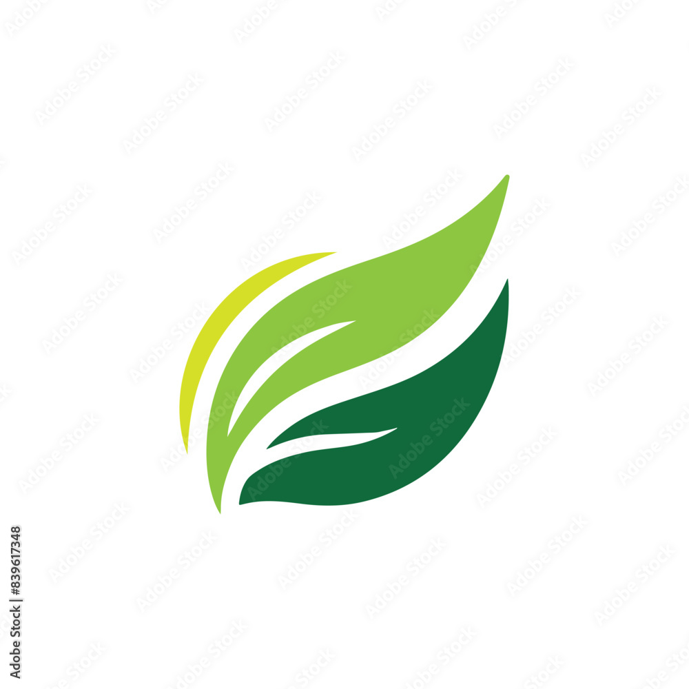 leaf logo vector illustration design