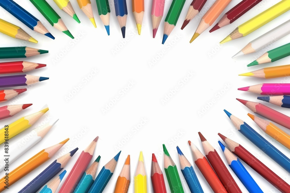 color pencils isolated on white background color pencils isolated on white background