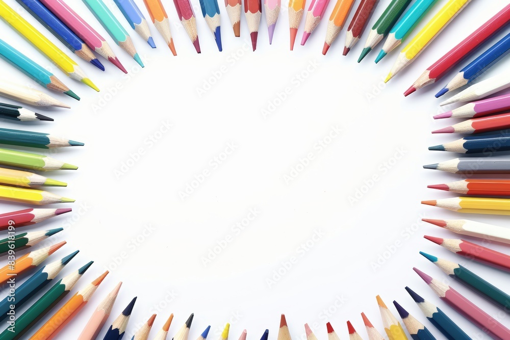 color pencils isolated on white background color pencils isolated on white background