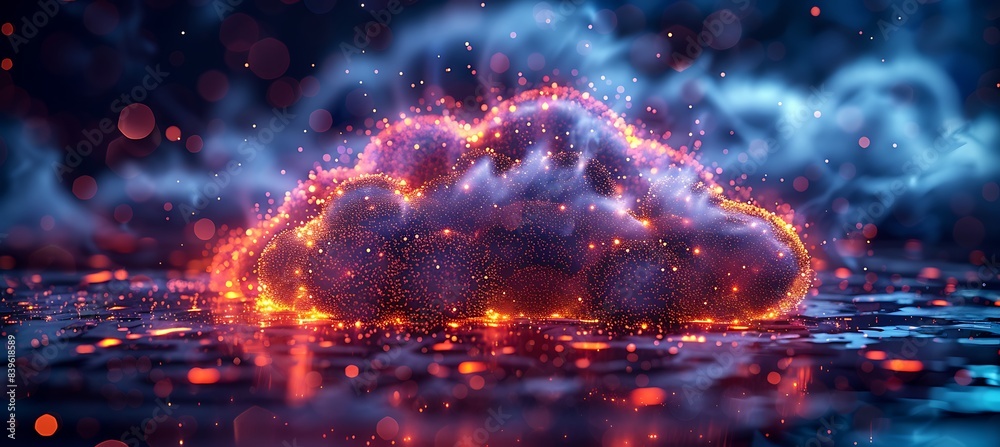 Closeup of cloud data storage interface with holographic data streams and virtual storage units using Macro Photography and Dual ISO to emphasize the intricate details and digital precision Closeup of cloud data storage interface with holographic data streams and virtual storage units using Macro Photography and Dual ISO to emphasize the intricate details and digital precision