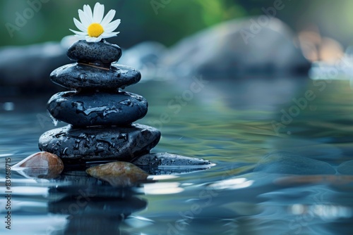 Rocks stack flower