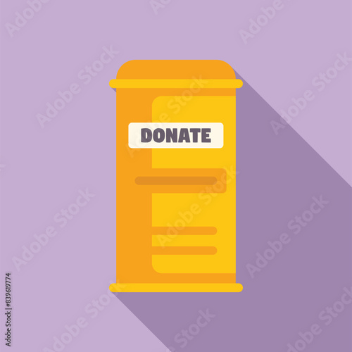 Yellow donation box waiting for your contributions