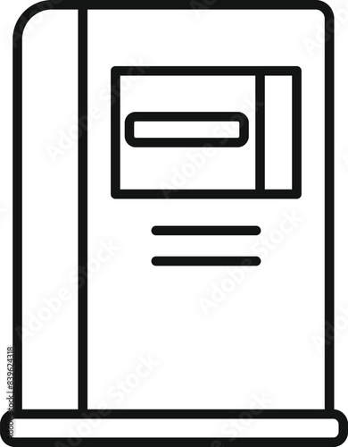 Simple line drawing of an electric vehicle charging station, symbolizing green energy and sustainability
