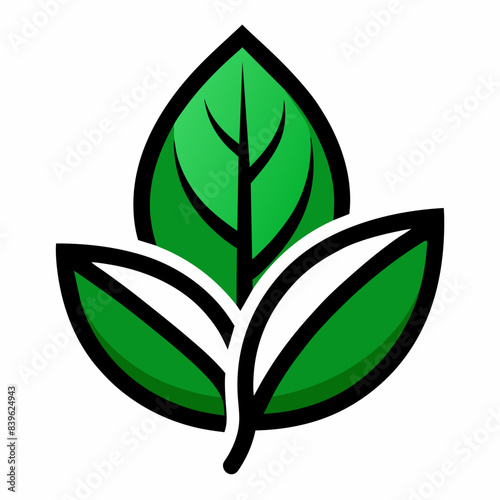 Green leaf ecology nature element vector icon illustration