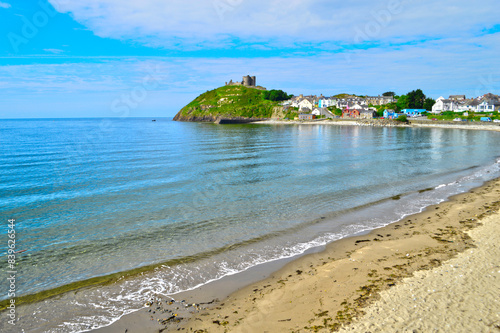 Cricieth Castle town and beach photo