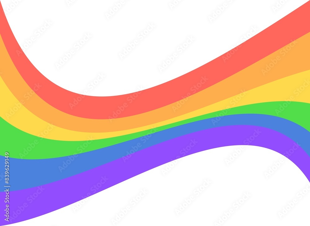 Obraz premium background of stripes Rainbow pride flag illustration on white background, lesbian, gay, bisexual, transgender; love people