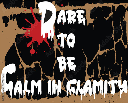 dare to be calm vector monogram logo for banner shirts etc