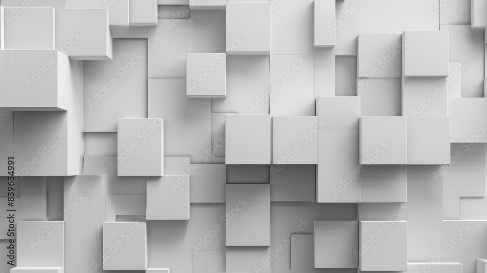 Modern 3D background with layered cubes and a blank area for text or branding