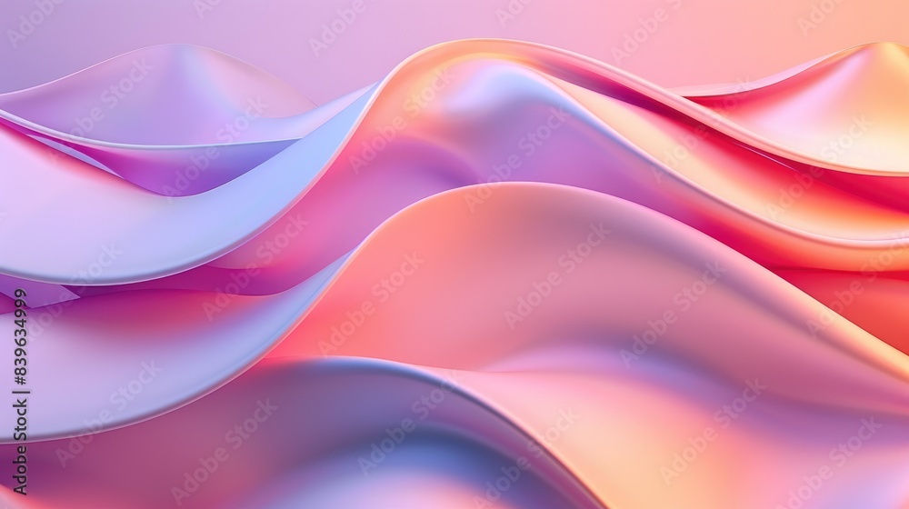Soft gradient 3D background with smooth curves and empty space for text or images Soft gradient 3D background with smooth curves and empty space for text or images