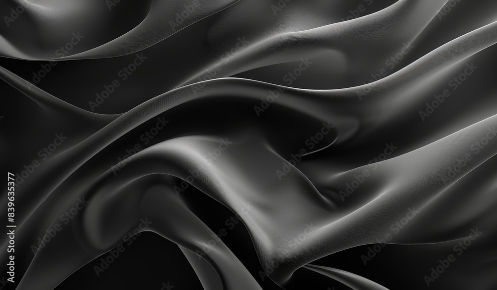 Black background with smooth lines, elegant curves Black background with smooth lines, elegant curves