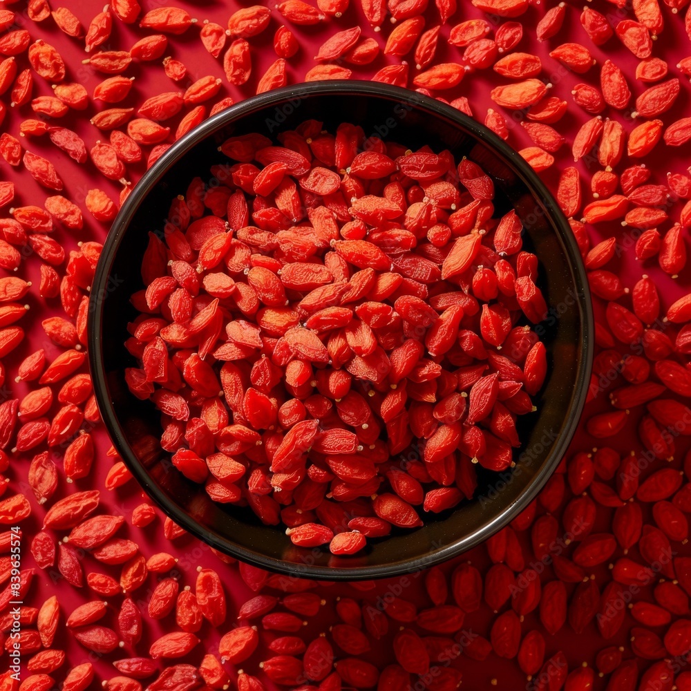 Goji Berry Texture Background, Lycium Barbaru, Chinese Wolfberry, Barbary Matrimony Vine Berries